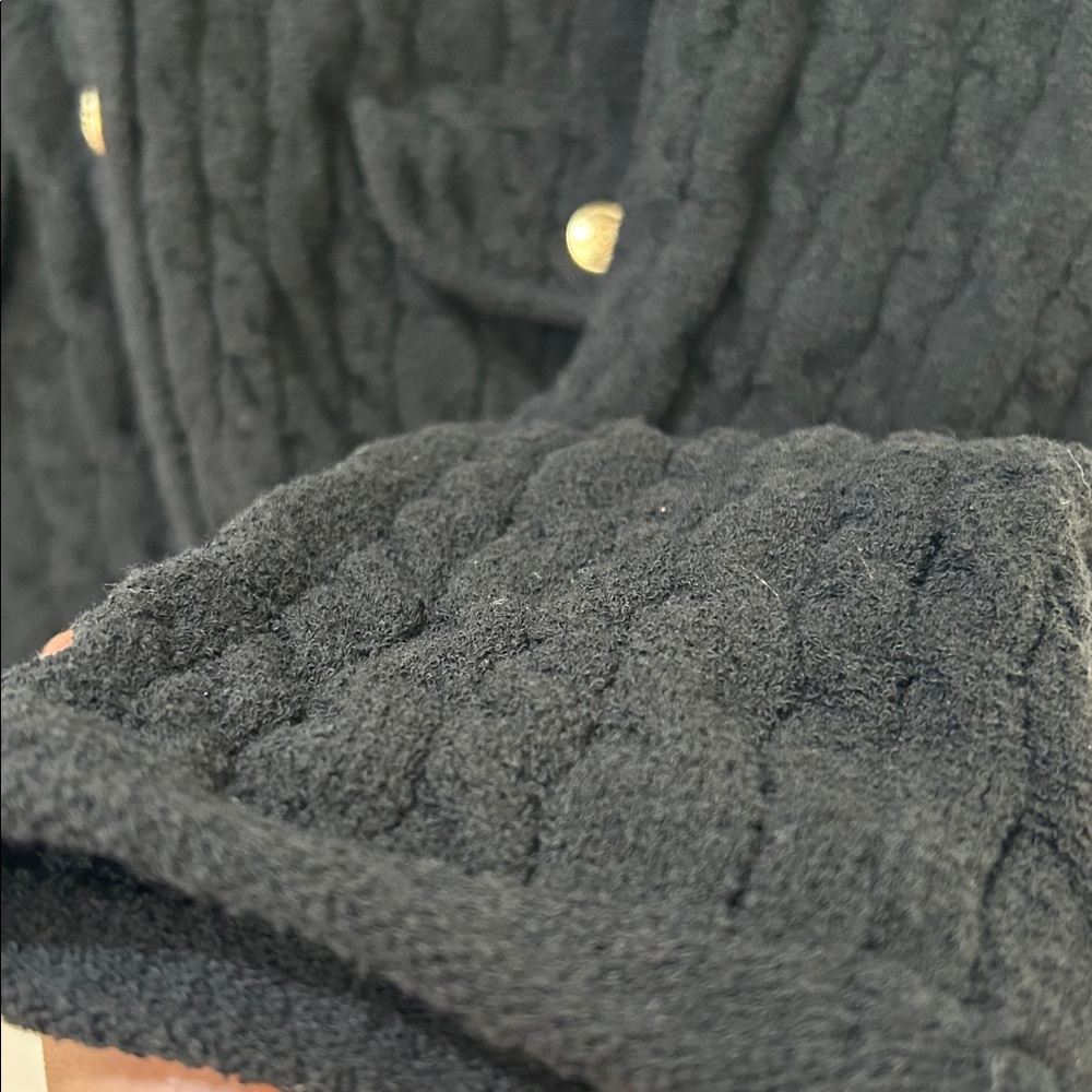 J. CREW Black Button-Up Cardigan Sz LG New - Picture 5 of 9